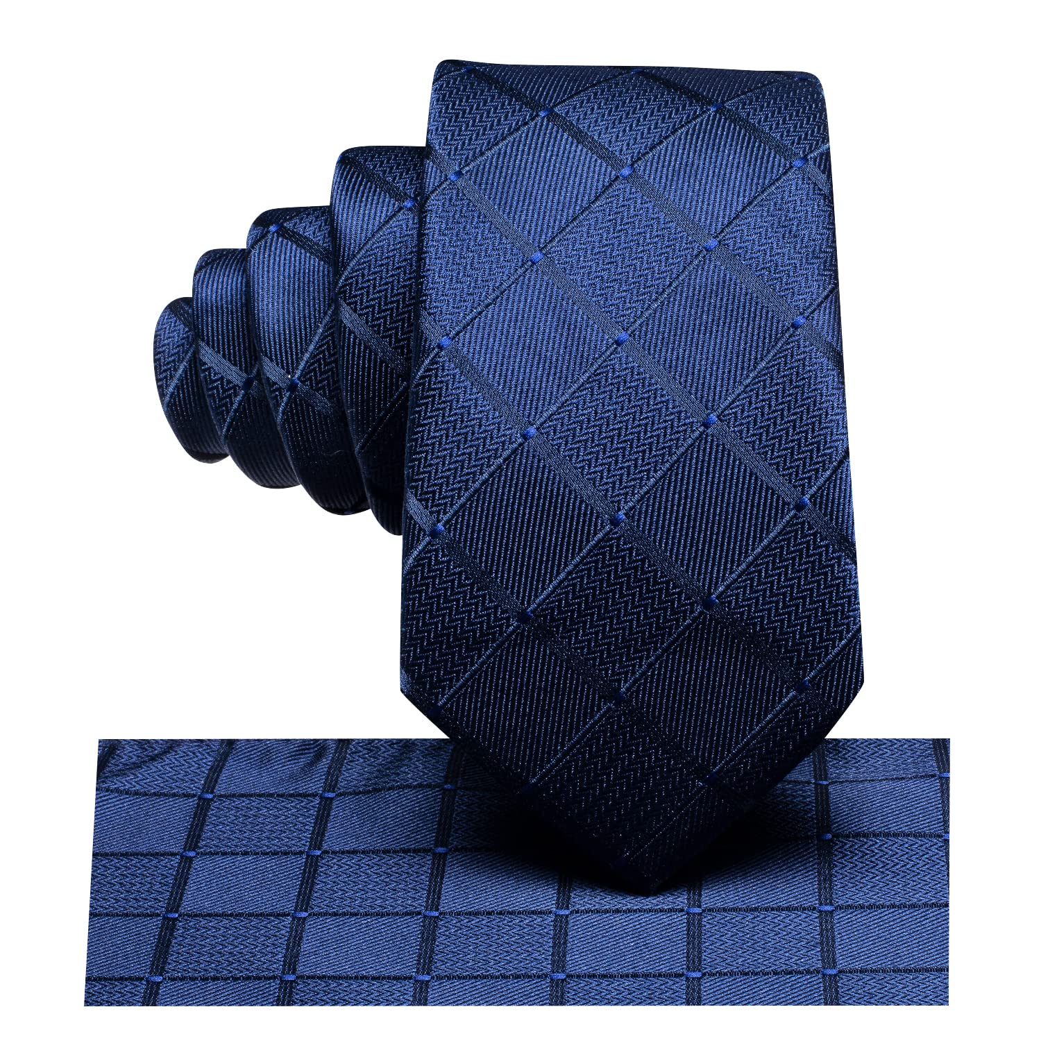 Hi-Tie Father Son Matching Ties and Pocket Square Set Silk Ties for Wedding Party Gifts