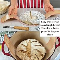 Vista 3 de Banneton Bread Proofing Basket Set - 9 Inch round sourdough proofing basket with Silicone Bread Sling, Dough Scrapers, Bread lame, Dough Whisk and a