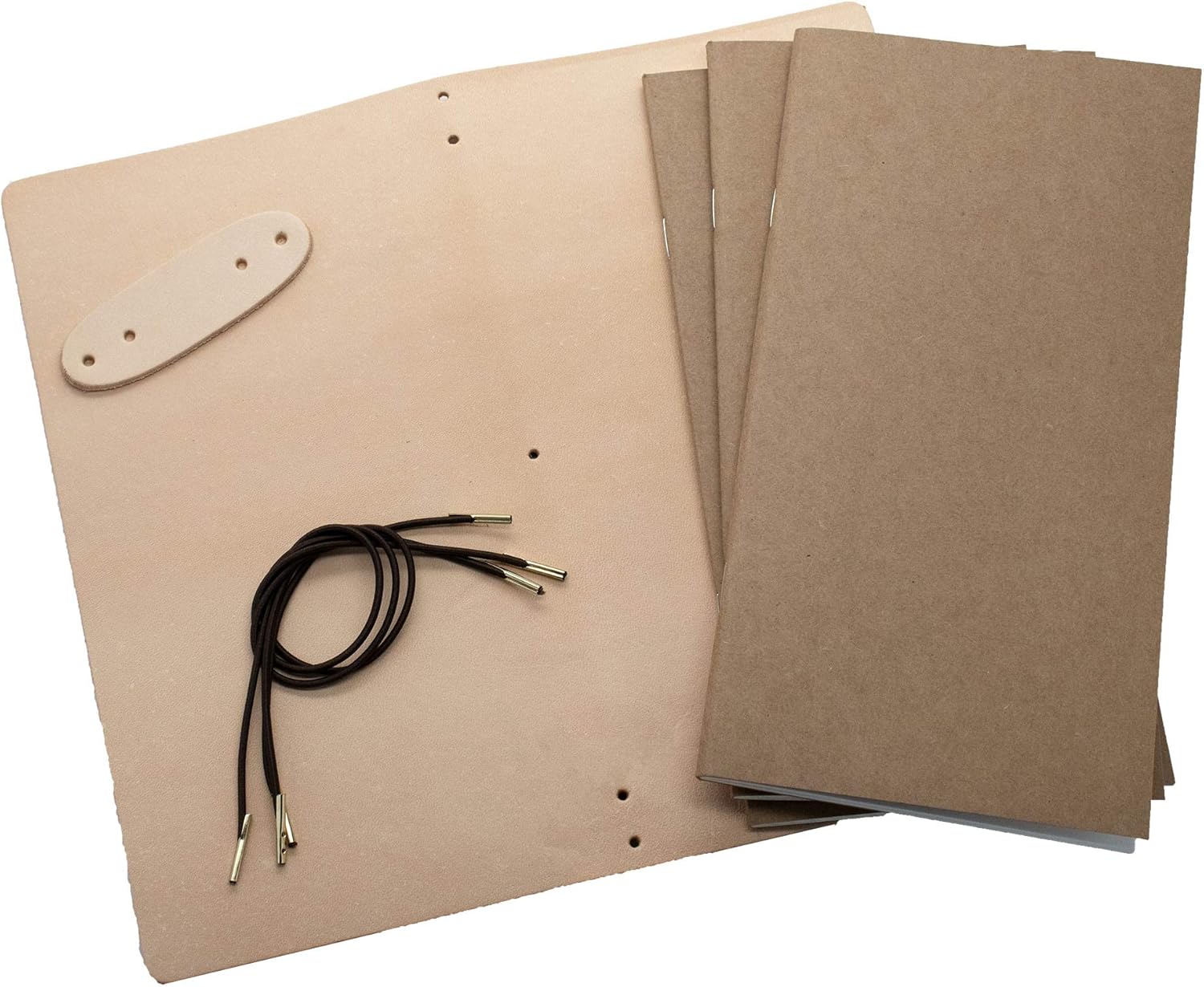 Realeather Travel Journal Kit, Natural