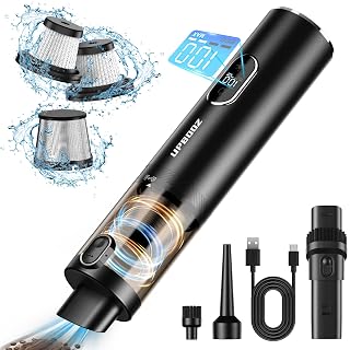Car Vacuum, Handheld Vacuum Cordless with 14000PA Powerful Suction with LED Light, Air Duster 2-in-1,Low Noise Rechargeable Portable Vacuum Cleaner for Car Home Pet Office - Amazon product rated Grade A