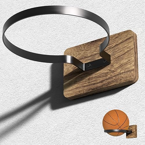 Miniatura 2 de Soporte de baloncesto de montaje en pared, soporte de almacenamiento de bolas para autógrafos, baloncesto, fútbol, colección de voleibol, accesorios
