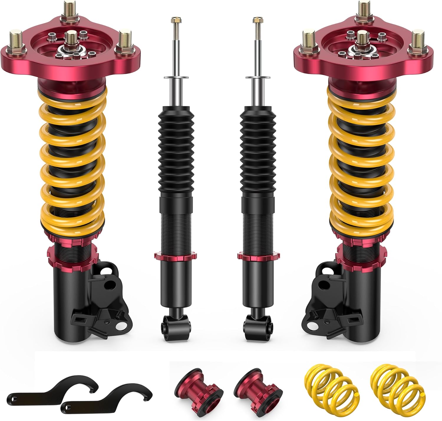 Coilovers Lowering Struts Compatible for FD1 FD2 FD7 FA1 FG1 FG2 FA5 2006-2011 Honda Civic EX LX Si Sedan/Acura CSX Adjustable Height Suspension Coil Spring Shocks (Set of 4)(Yellow)