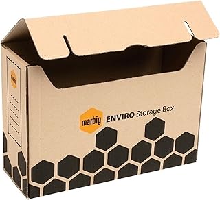 Marbig Enviro - Caja de almacenamiento, color marrón