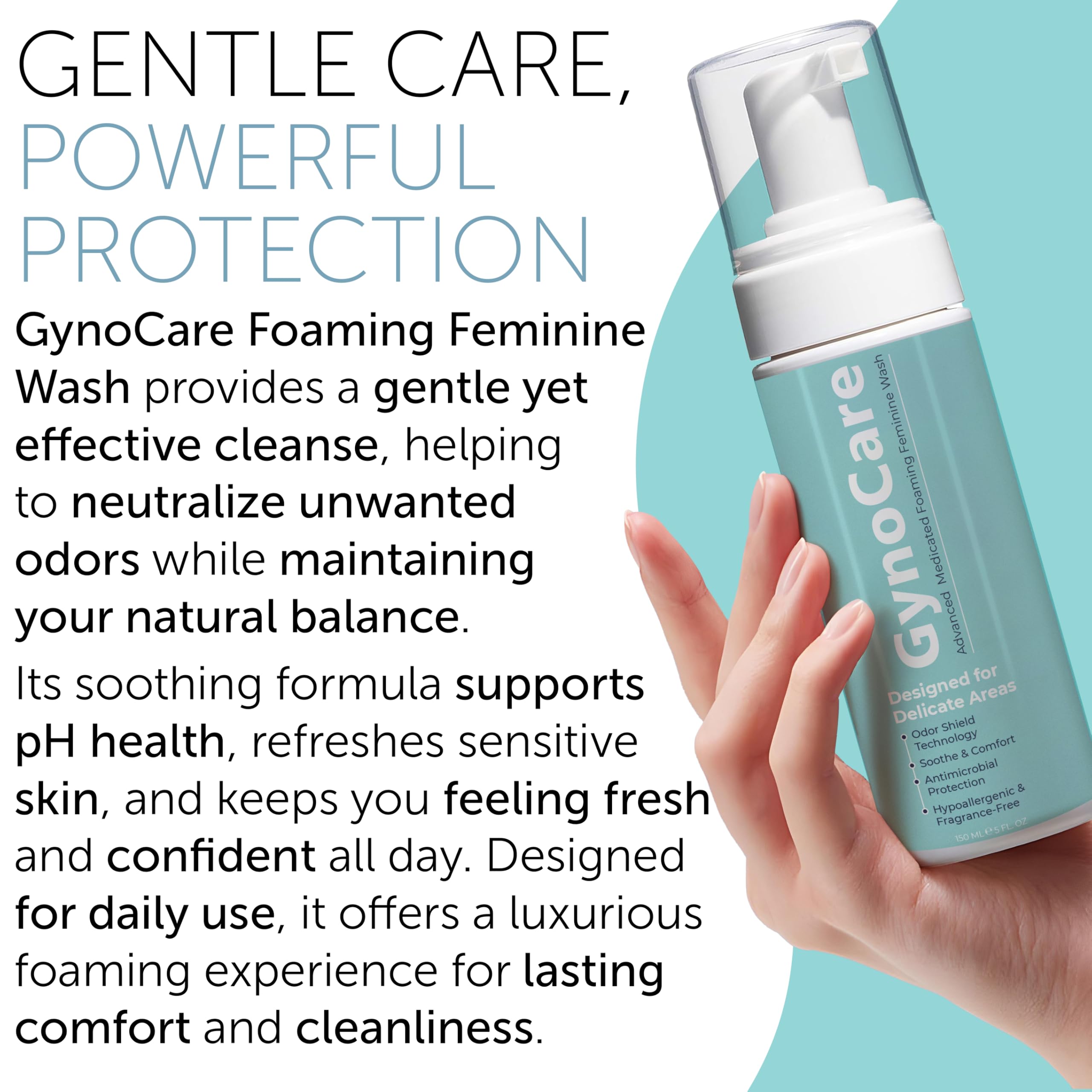 Terramed Just Think Comfort Daily BV and Feminine Care Bundle with Boric Acid Suppositories and Medicated Feminine Wash for Odor, Itching, Discharge and pH Balance