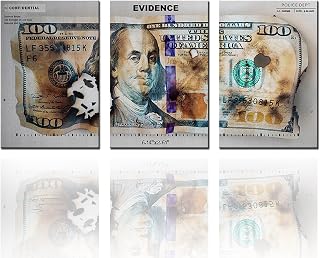 Tucocoo 3 Pieces Canvas Wall Art Pet Dollar Fusion Printing Paintings Contemporary Artwork for Bedroom Ready to Hang- 48”X24”
