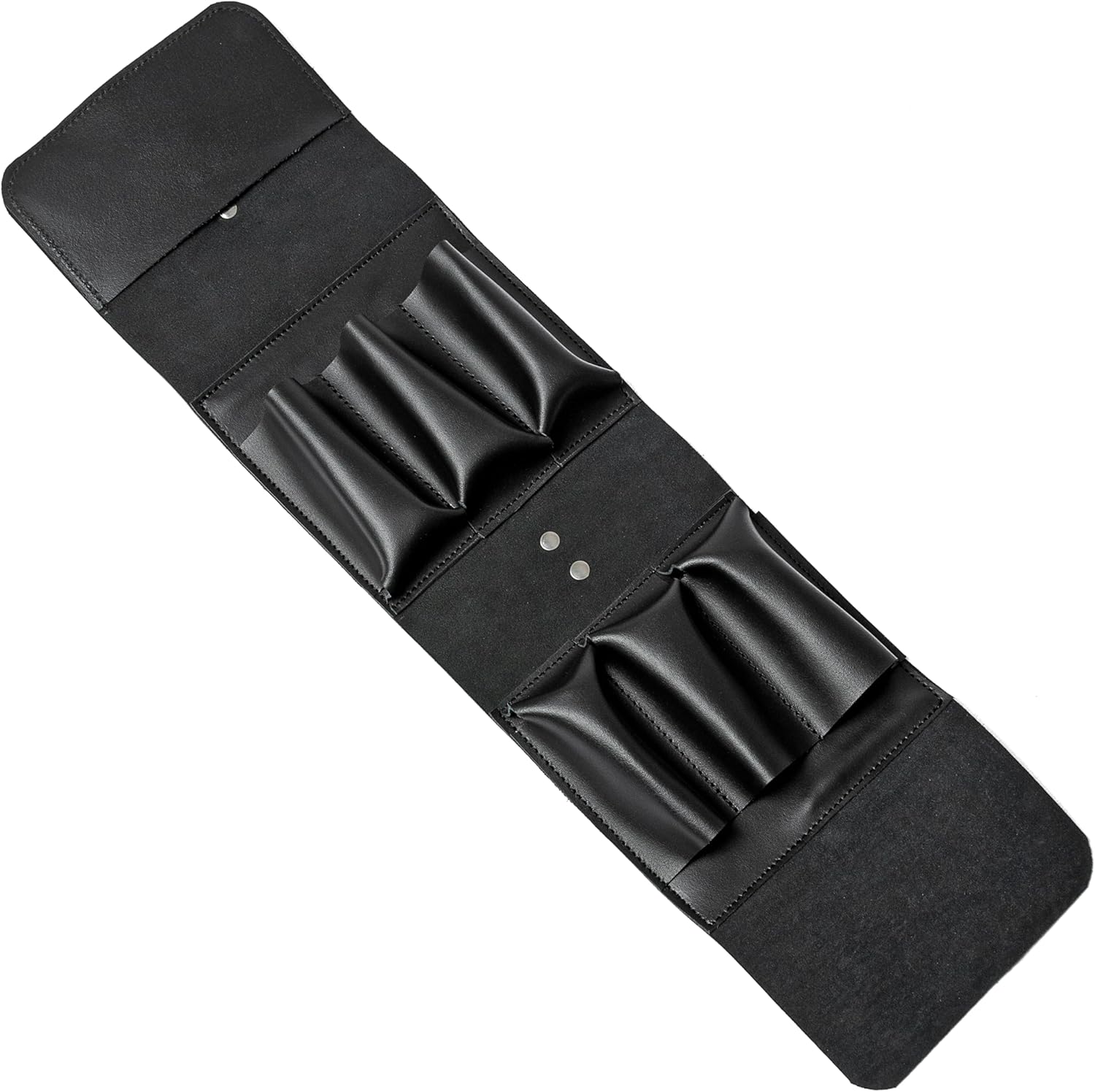 Leather Folding Knife Display Case Organizer for 6 Pocket Knives Case, Folding Knives Storage Holder, Knives Collection Pouch Bag VB6BL