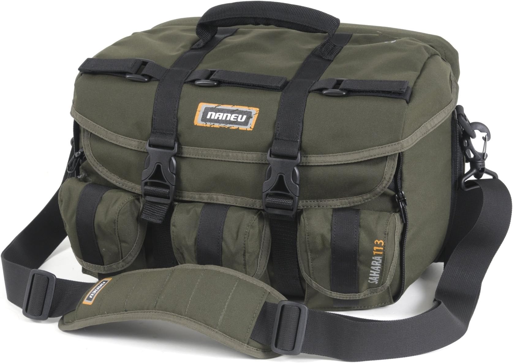 113f Grn Sahara Expandable Shoulder Camera Bag with 13-Inch Laptop Sleeve (Green)