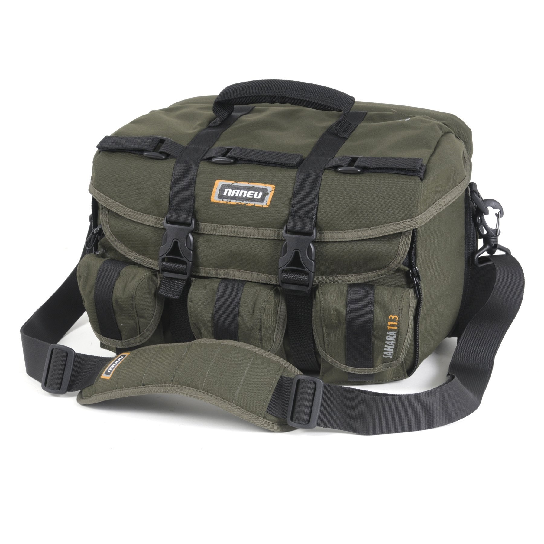 113f Grn Sahara Expandable Shoulder Camera Bag with 13-Inch Laptop Sleeve (Green)