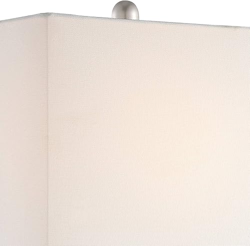 Miniatura 7 de 360 Lighting Connie - Juego de 2 lámparas de mesa modernas de mediados de siglo con puerto de carga USB, pantalla rectangular de mármol sintético