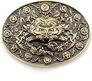 Cancer belt buckle, Cancer Crab Horoscope Astrological Zodiac Sign solid brass belt buckle for casual belt for men and women