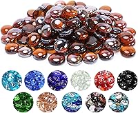 Vista 13 de GRISUN Vidrio negro de 1/2 pulgada, rocas redondas de vidrio para chimenea natural o de propano, vidrio redondo seguro para exteriores e interiores