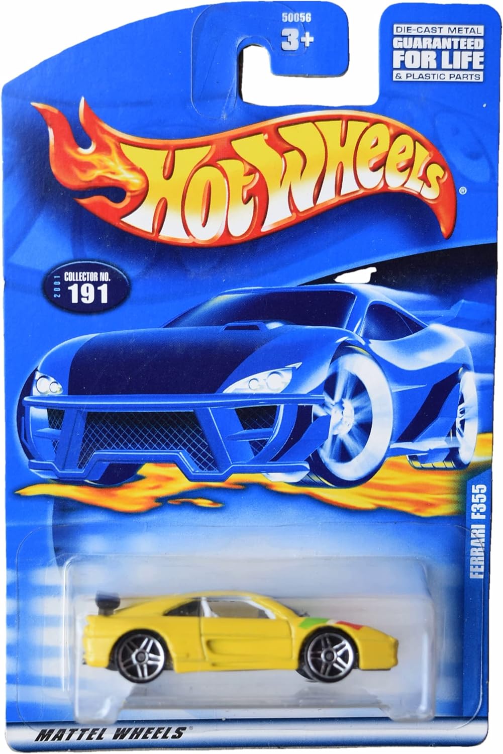 Hot Wheels Ferrari F355, Yellow #191 5pr Spoke - Ferrari