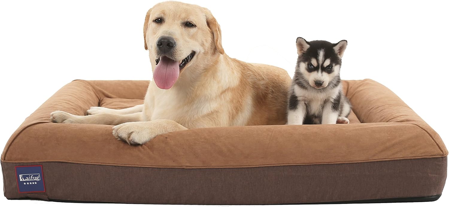 Laifug Orthopedic Memory Foam Large Dog Bed Dog Couch with Durable Water Proof