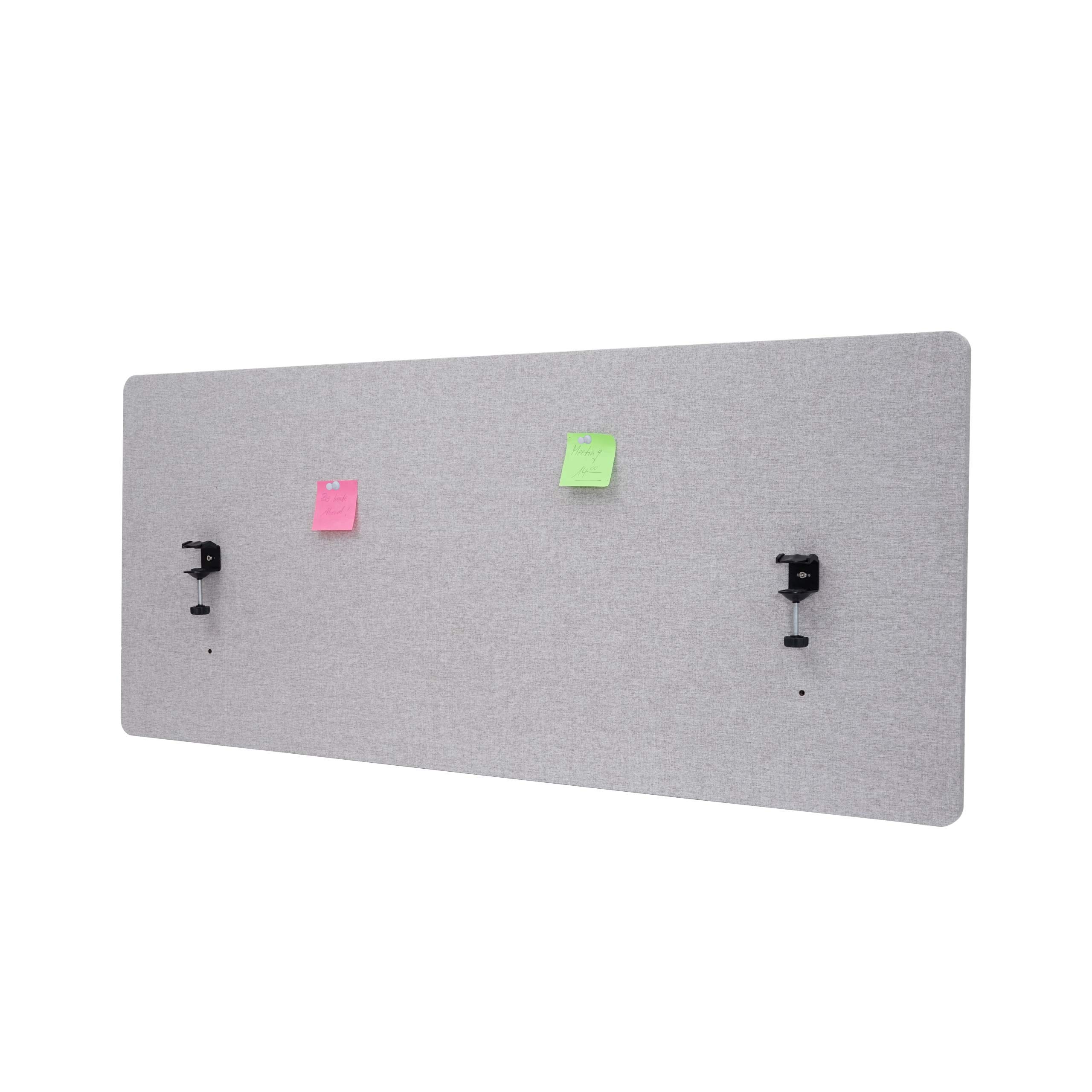Paroi de séparation acoustique HWC-G75 tissu 140x60cm gris