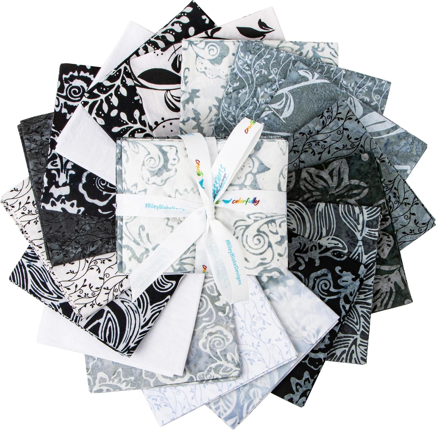 Expressions Batiks Blooms at Dusk 18 Fat Quarters Riley Blake Designs FQ-23376-18