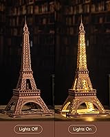 Vista 3 de Rowood Torre Eiffel, kits de modelos de rompecabezas 3D para adultos, rompecabezas de madera 3D DIY para adultos, juego de construcción con LED