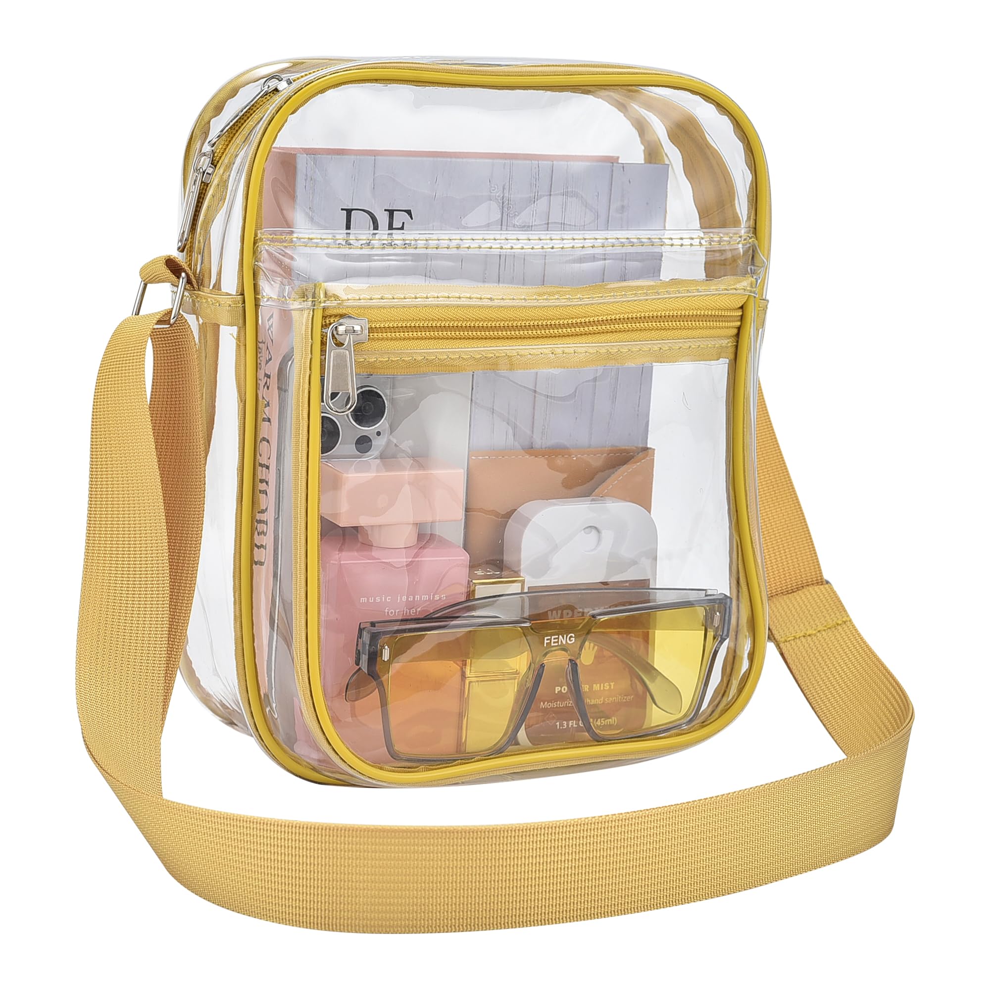 USPECLARE Clear Bag Stadium Approved Clear Messenger Bag for Men and Women