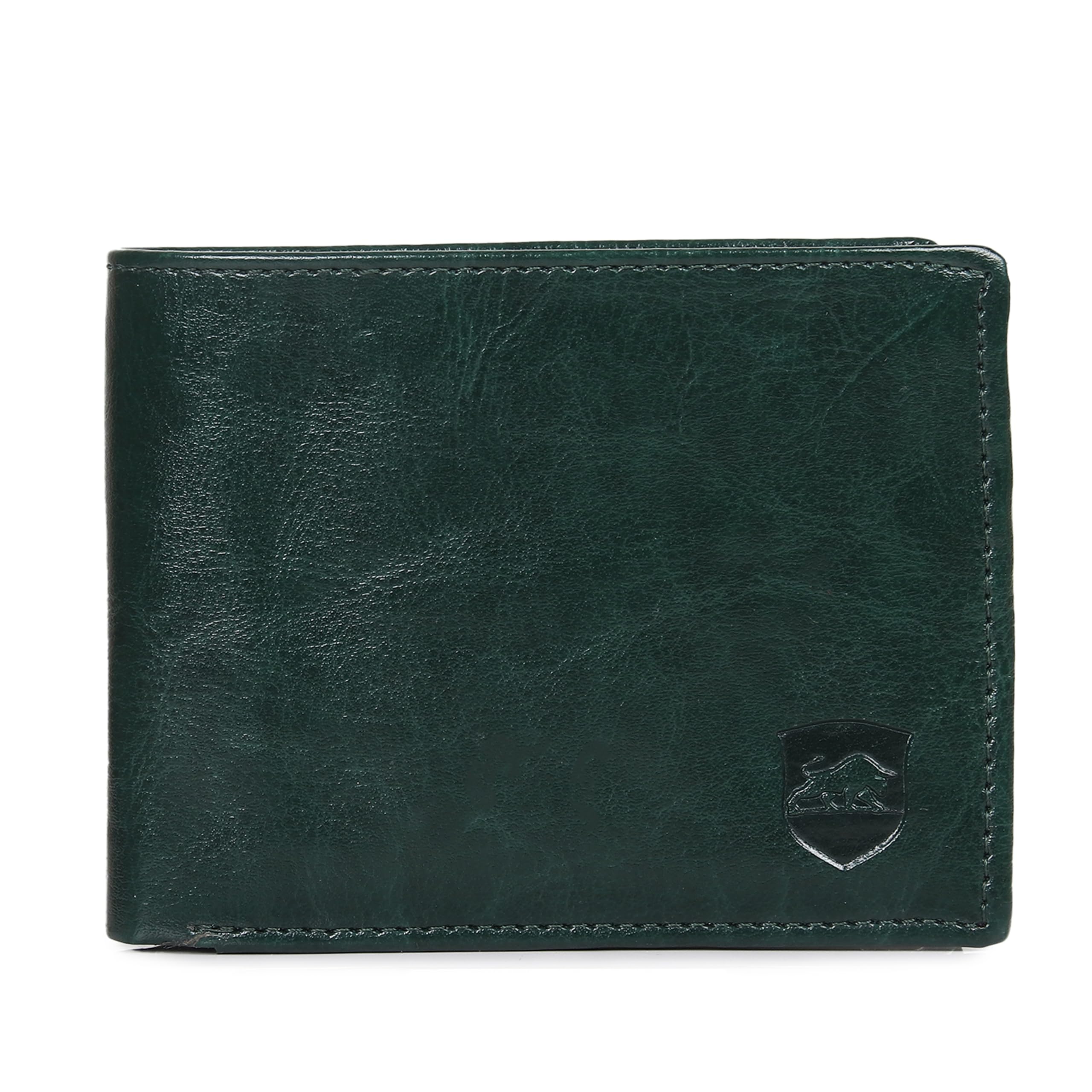 SAMTROHPu Leather Wallet for Men | 3 Card Slots | 2 Currency & Secret Compartments | 1 Coin Pocket (Green)