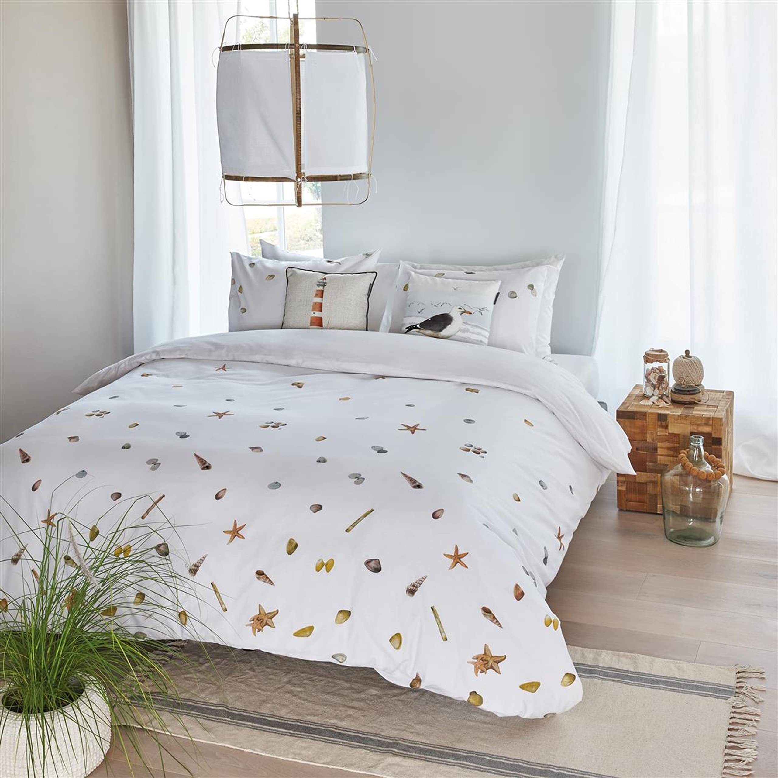 Marjolein Bastin Bettwäsche Coastal - 100% Baumwolle Satin In 135x200 Cm + 80x80 Cm