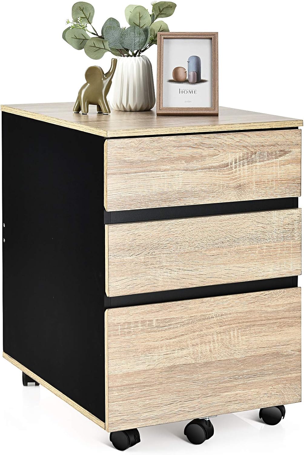 Giantex 3Drawer Mobile File Vertical Filling Under