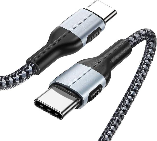 Vakoo USB C to USB C Cable, 60W/3A [1-Pack 1M] USB Type C Charger Cable PD Fast Charging for MacBook Air/Pro 13'', Huawei, Samsung Galaxy S22 Ultra/S21 5G, Pixel, Switch (1M)