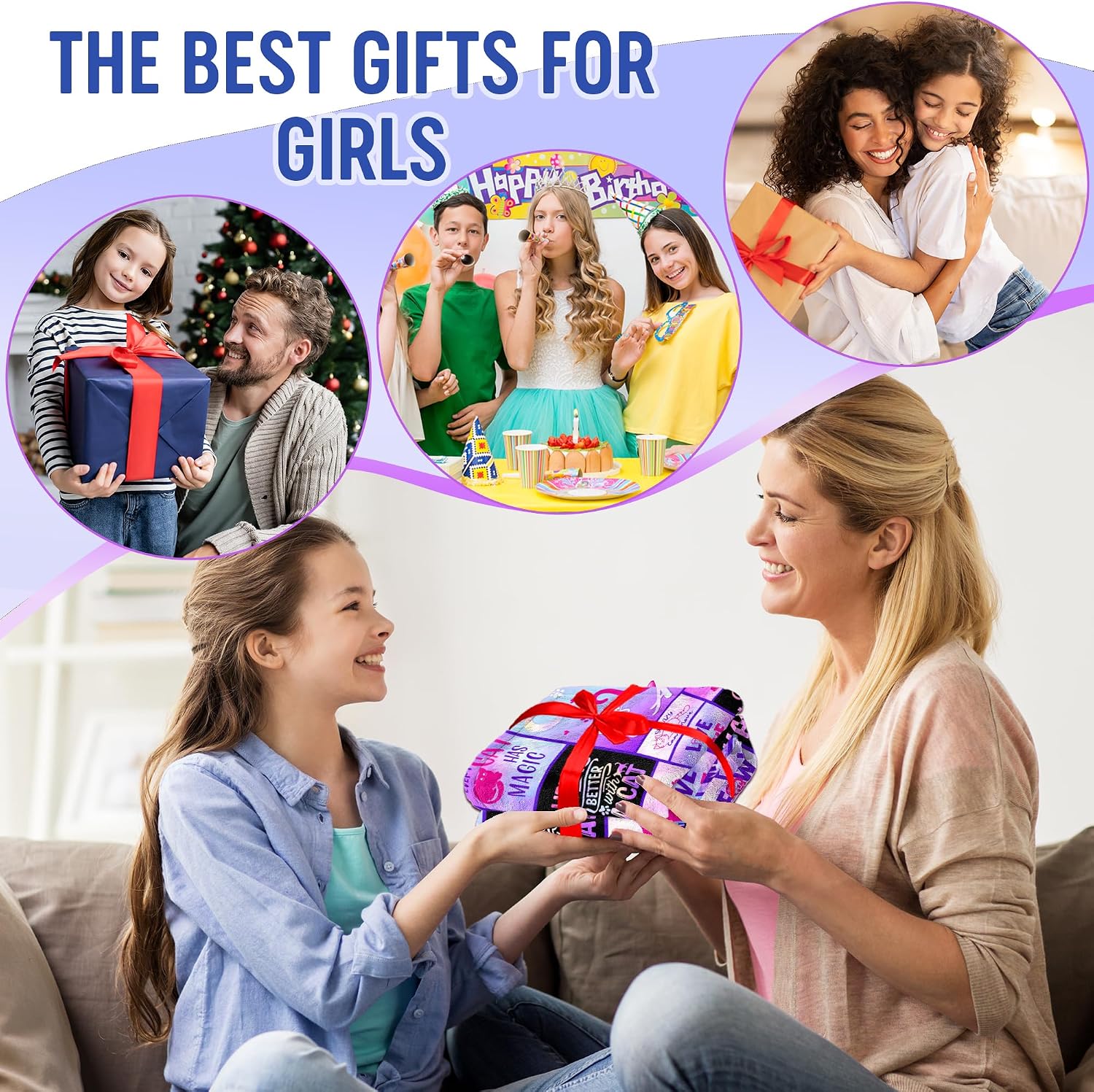 Just A Girl Who Loves Dragons, Dragon Gifts for Girls Women, Cute Girls Dragon Blanket, Dragon Themed Gifts Ideas, Gifts for Dragons Lovers Birthday Christmas Throw Blanket 50"x60"