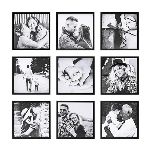 ArtbyHannah Photo Collage Frames for Wall, 8x8 Inch Square Picture