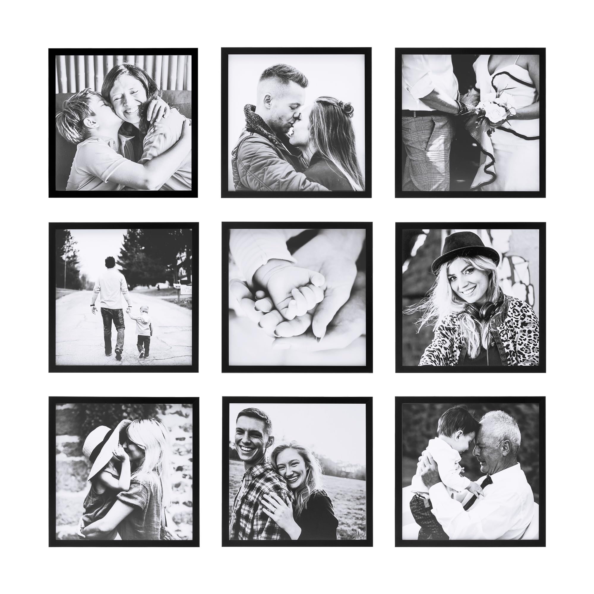 Cadres photo de 20,3 x 20,3 cm ArtbyHannah lot de 9 finitions haut de gamme