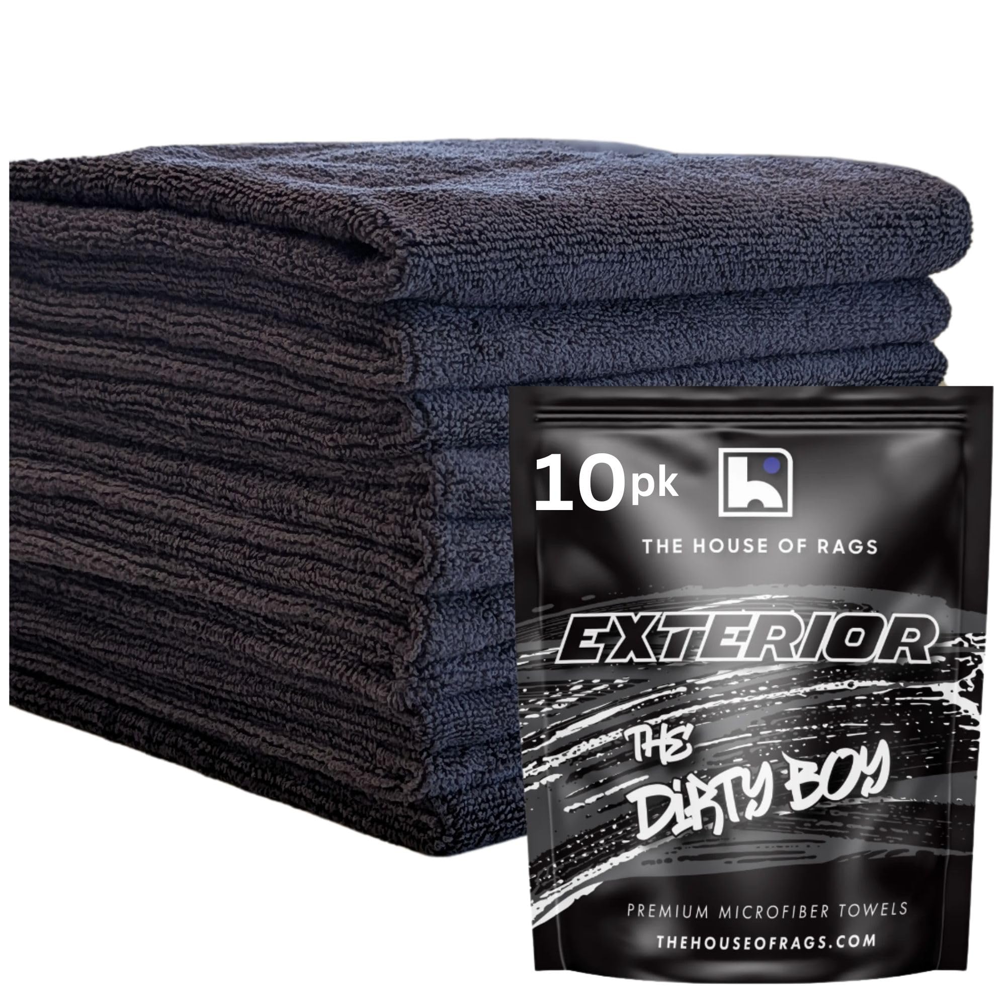 Dirty Boy - Toallas de microfibra sin bordes, 16 x 16 pulgadas, detalles de coche, neumáticos, molduras, tejido de perlas coreanas de de 300 g