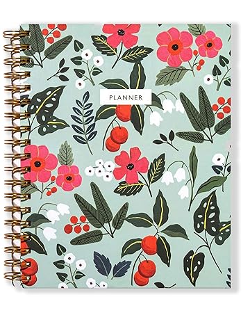 The Ink Bucket Undated Tropical Mint Planner | Sturdy Print Magnetic Box and Gold Spiral Binding | 100gsm | Size 20cm X 25cm