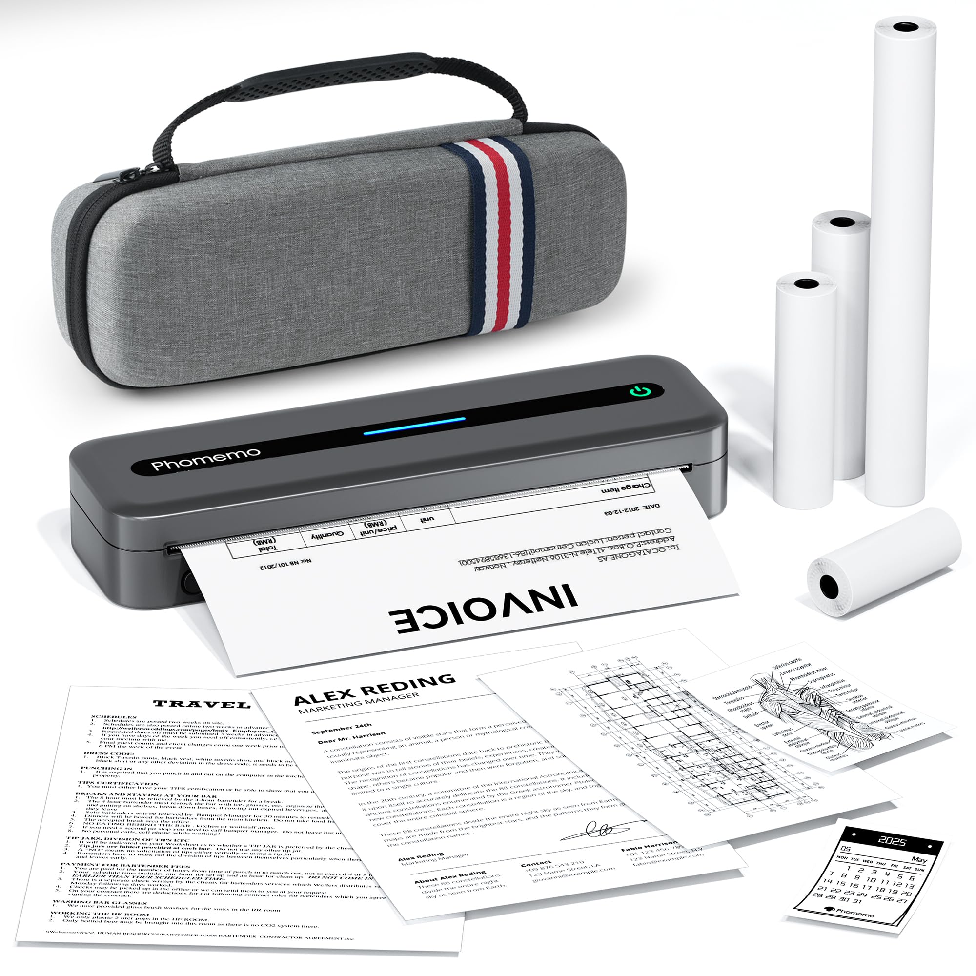 ★Pmo M832★ Amazon.com: Phomemo Portable Printers Wireless for Travel