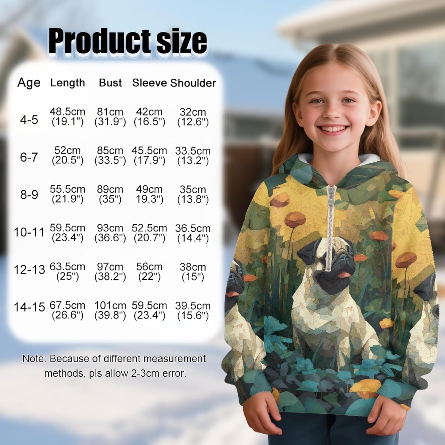 Hawapod Girls Half Zipper Hoodie Animal Print Oversized Casual Warm Cute Sweatshirt Playwear Daily Soft Pollover Hooded