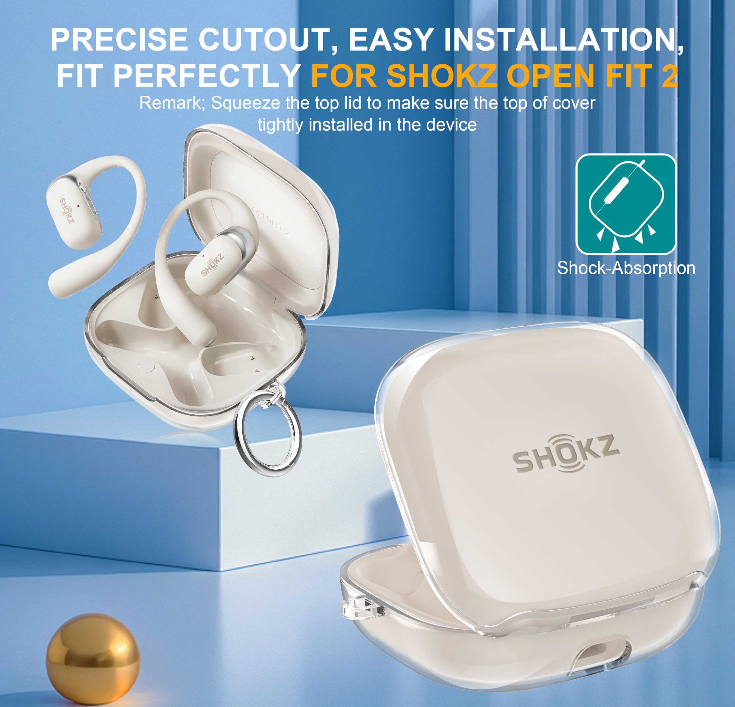 SHOKZ OPENFIT2 ベージュ + 公式ケースカバー