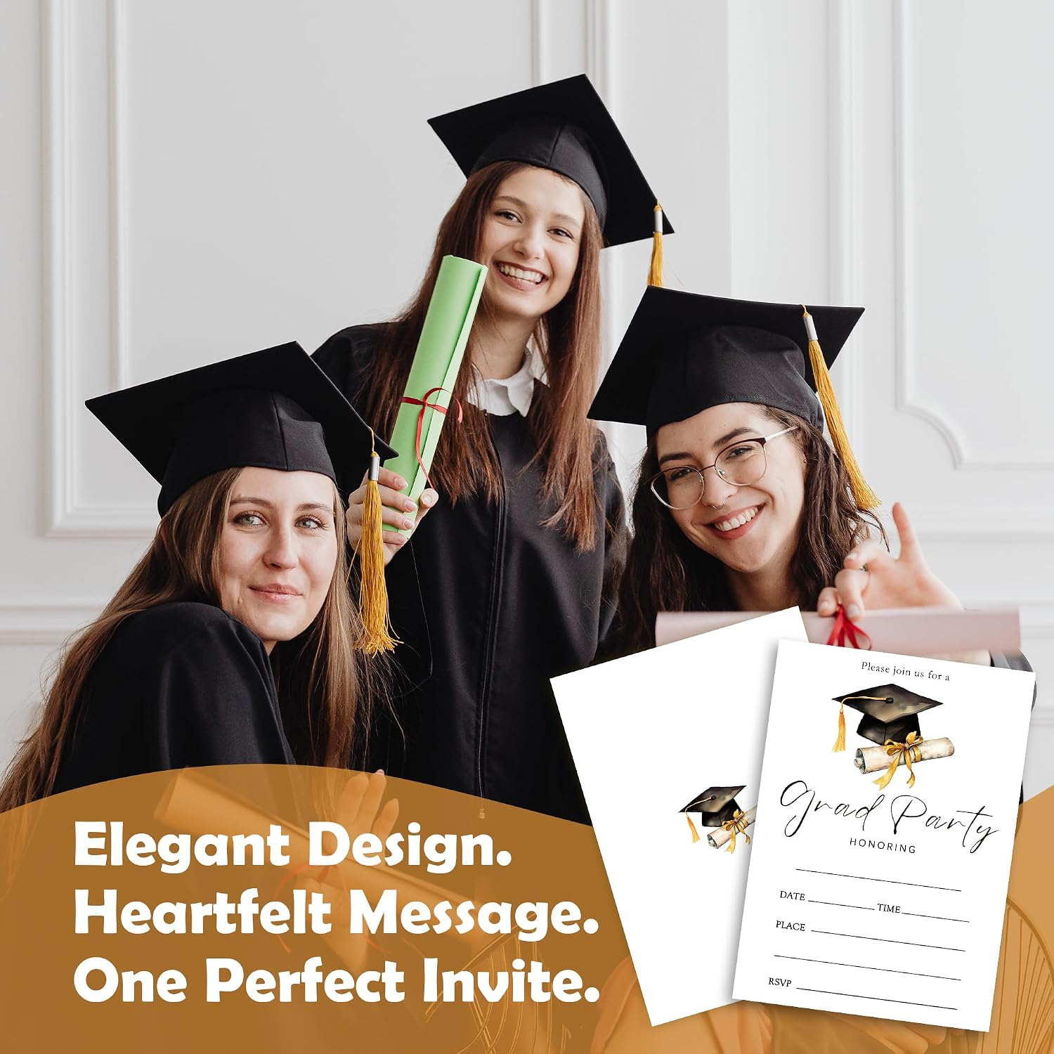 Graduation Party Invitations 2026 - Set Of 20 Graduation Invitations Class of 2026 With Envelopes - Graduation Announcements 2026 - High School College Grad Party Favors & Supplies - A04