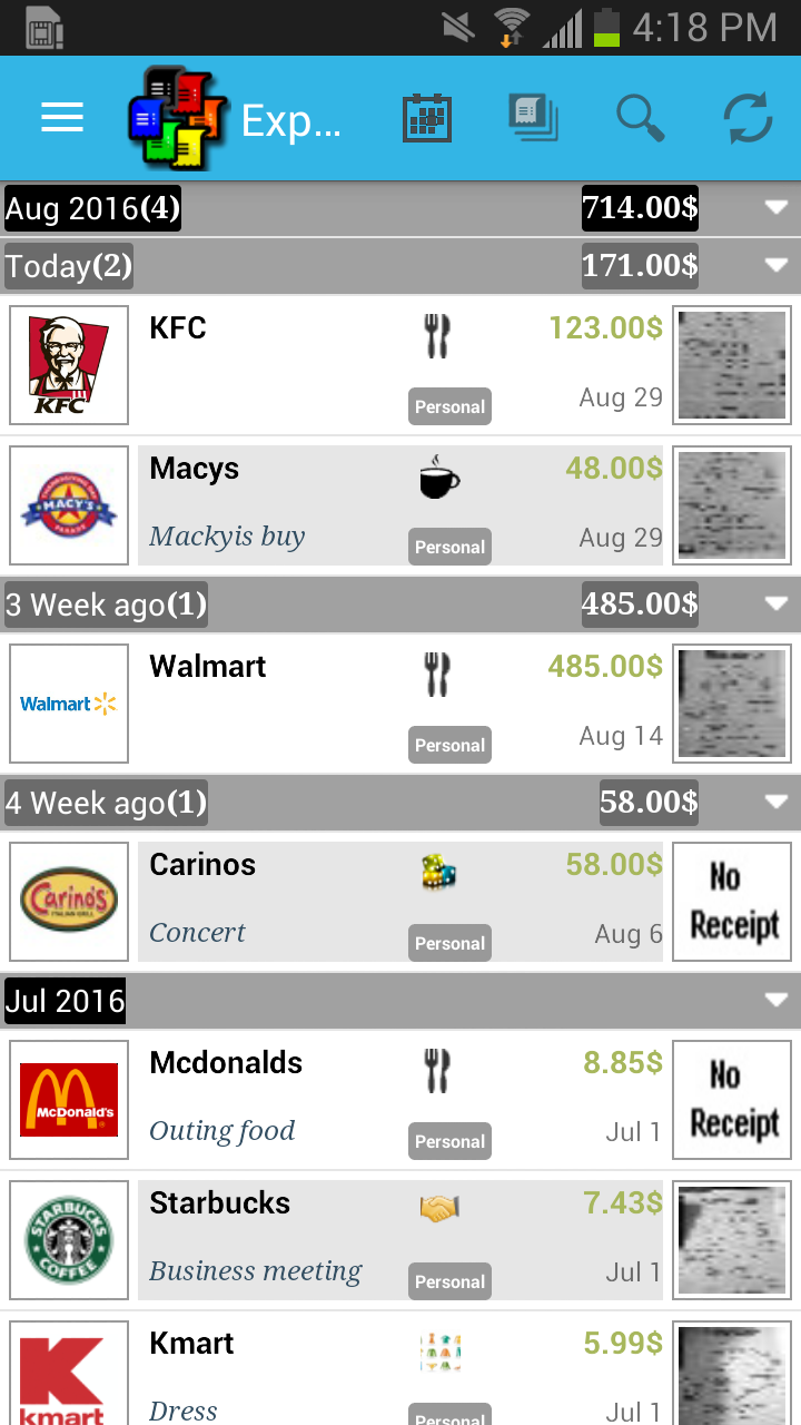 Receipt scanner Num receipts App on Amazon Appstore