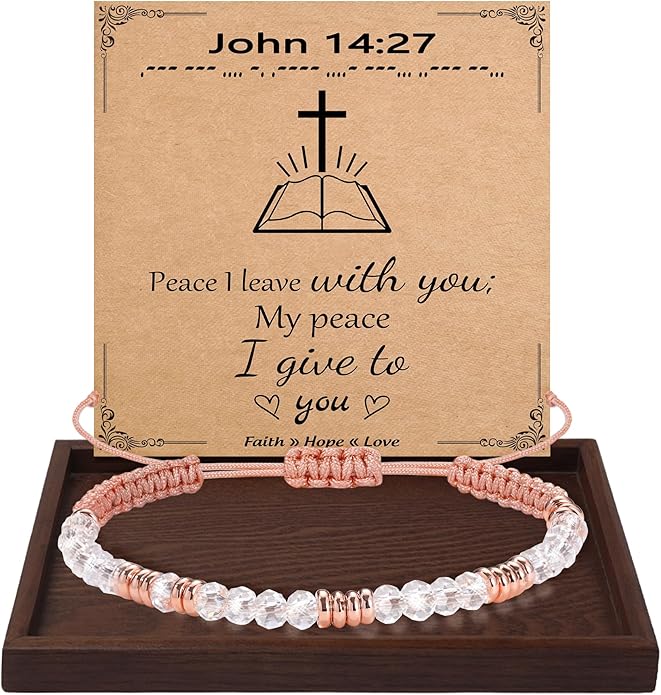 Btysun Morse Code Bracelets for Women Christmas Gift Stocking Stuffers for Teens Pink Braided Bracelets Inspirational Best Friend Birthday Gifts for Her High School Graduation Gifts for Her 2025 Mom Bracelet Jewelry