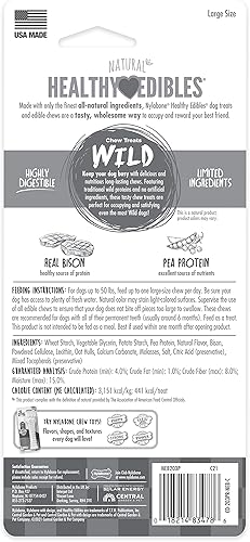 Vista 41 de Nylabone Healthy Edibles Wild Natural - Premios para perro con sabor a venado, sabor de larga duración