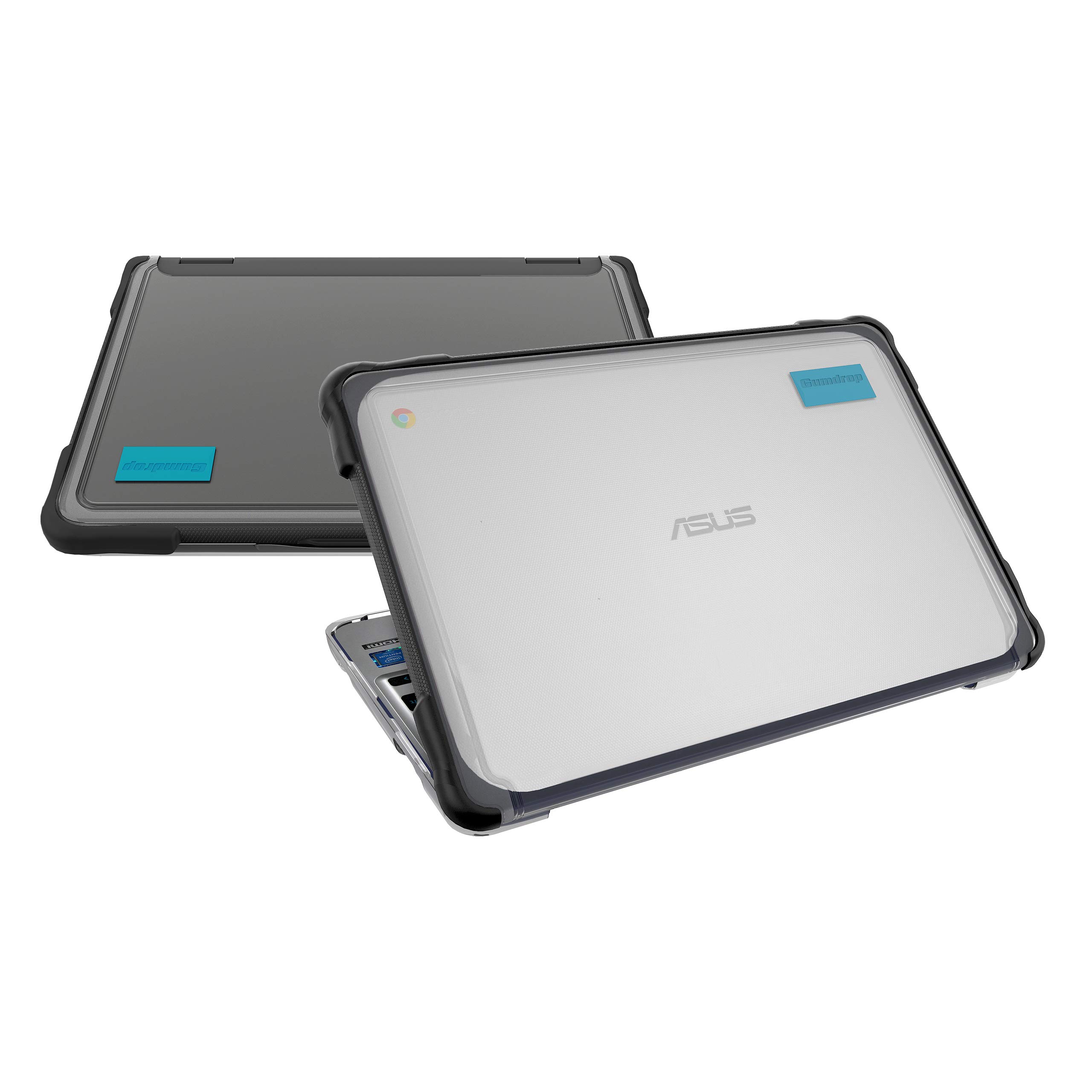 GumdropSlimTech Laptop Case Fits ASUS Chromebook C202SA. Designed for K-12 Students, Teachers and Classrooms – Drop d, Rugged, Shockproof Bumpers for Reliable Device Protection. Color – Black
