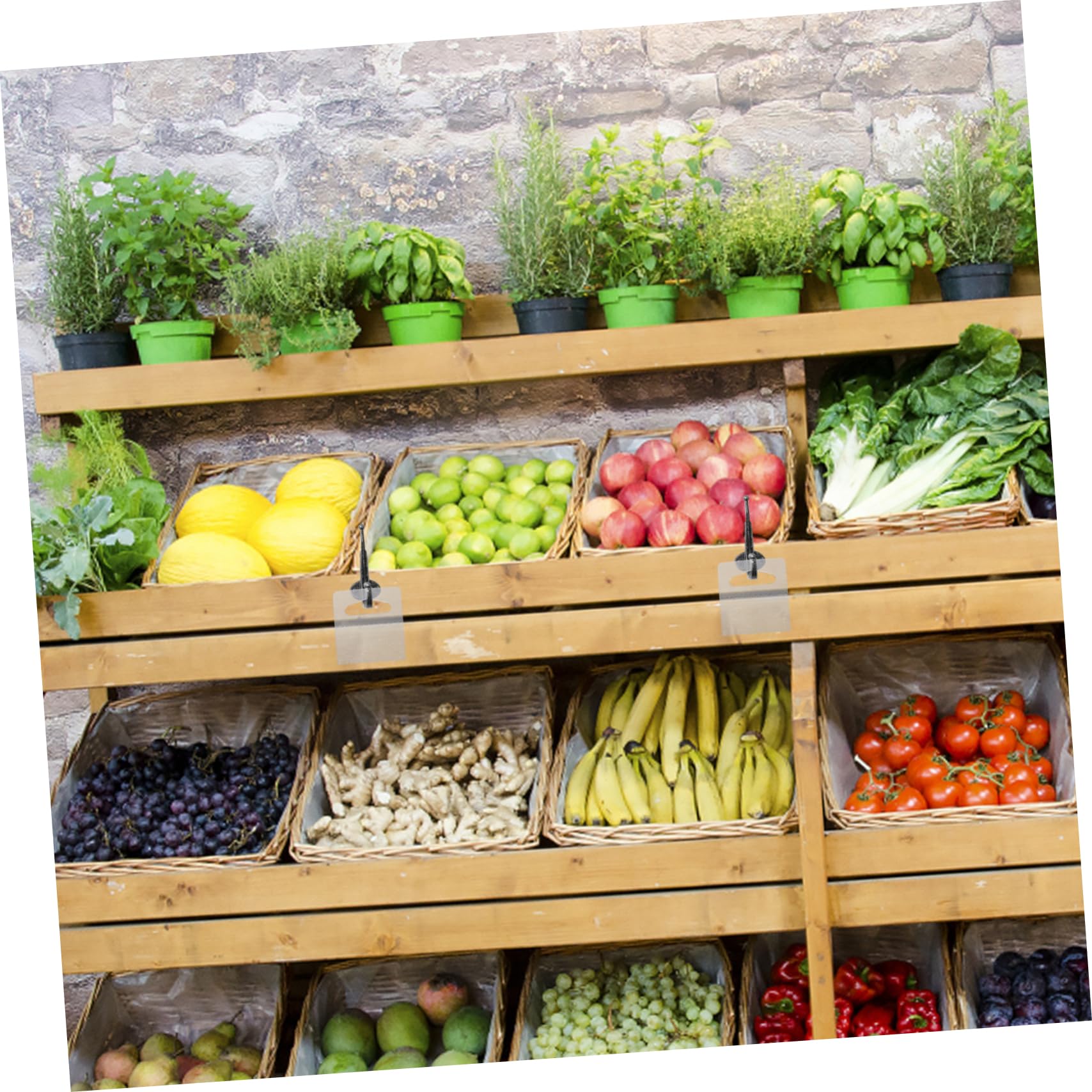 VILLFUL 200pcs Self-Adhesive Hanging Tags for Retail Display Hangers Sticky Tabs Heavy Duty Labels Holders for Wire Shelves