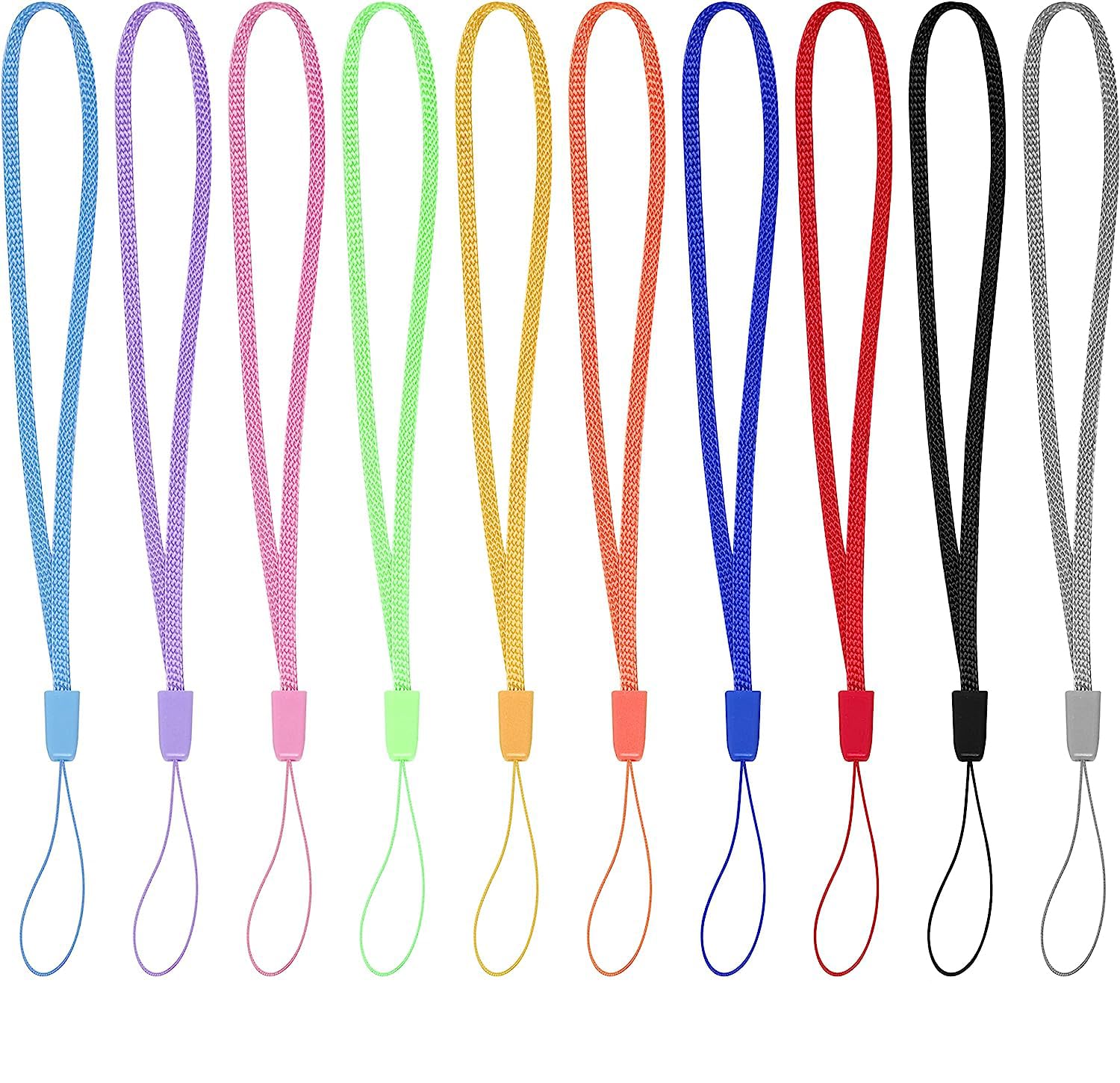 ABLAZE 30 Pack 7 Inch Wrist Lanyard Strap String for USB Flash Drives, Keys, Keychains, ID Name Tag Badge Holders and Other Portable Items - Assorted Colors colorful