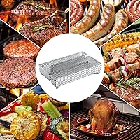 Vista 6 de only fire Bandeja de ahumador de laberinto de pellets de 12 horas, caja de ahumador para carne caliente y fría, ahumar queso, se adapta a cualquier