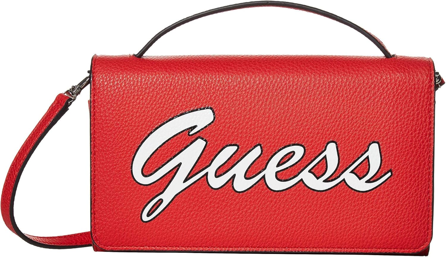 Amazon GUESS Skools アウトウォレット 紐付き US サイズ One Size カラー レッド GUESS(ゲス