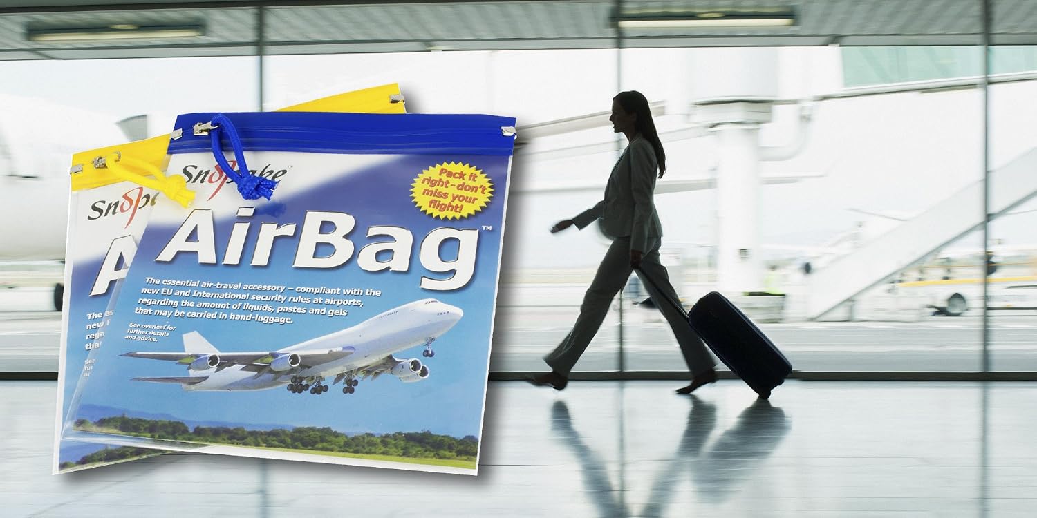 Amazon.com: Snopake Aeropuerto bolsas plástico transparente Viaje para  líquidos – Pack 5 : Ropa, Zapatos y Joyería
