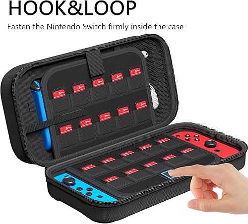 Miniatura 5 de Switch - Funda de transporte compatible con Nintendo SwitchOLED, compatible con Joy-Con y adaptador de CA, bolsa rígida portátil de transporte para