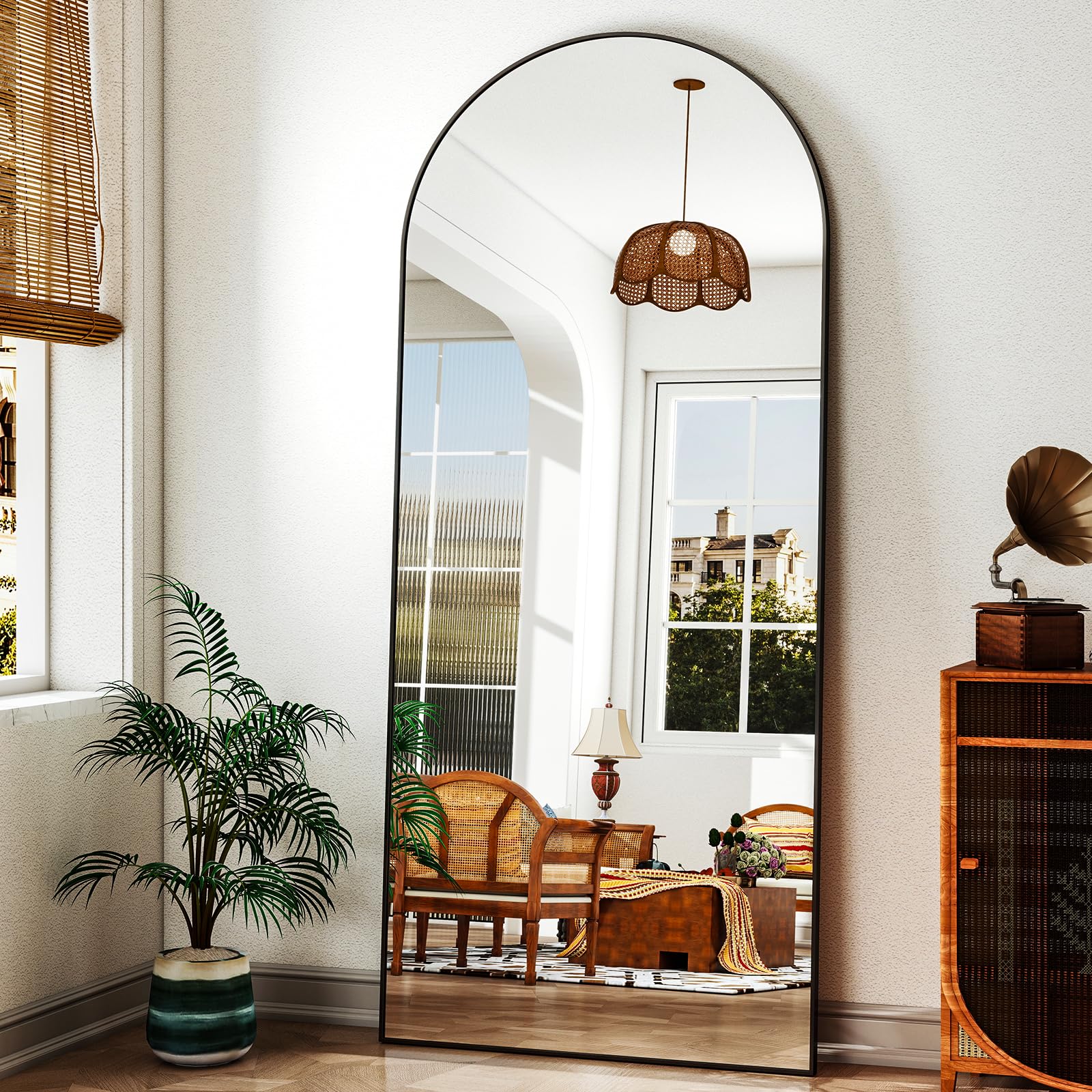 Extra Large Decorative Mirrors Furniturebox Austen Rectangular Black