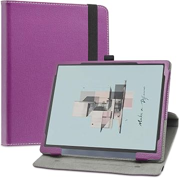 LiuShan Compatible with BOOX Tab Ultra C Pro Case,BOOX Tab Ultra Case,Tab Ultra C Case,360 Degree Rotation Stand PU Cover for 10.3" BOOX Tab Ultra C Pro/BOOX Tab Ultra C/BOOX Tab Ultra ePaper,Purple