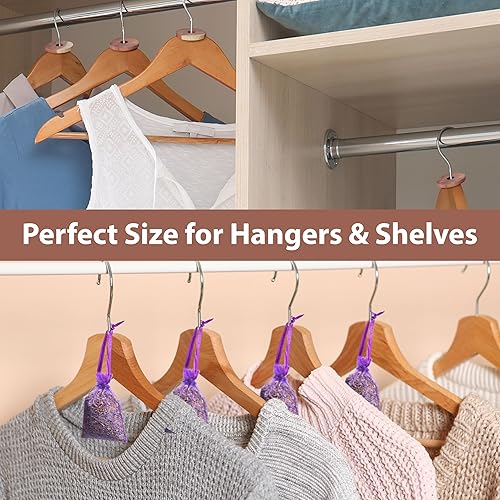 Miniatura 3 de Lavande Sur Terre LV-E-LC-2 - Paquete de 30 bloques de cedro y 16 bolsitas de flores de lavanda, ambientador de cajón, lino, regalo de ducha, boda y