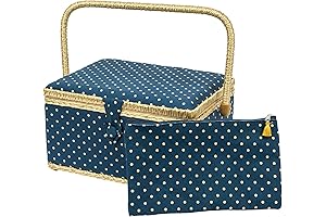 SINGER Sewing Basket: Ample Space, Polka Dot Charm
