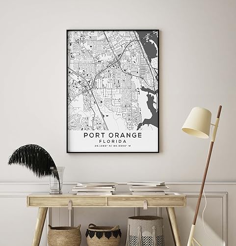 Miniatura 8 de Mapa de Port Orange, Florida, Light 2 (12x16)