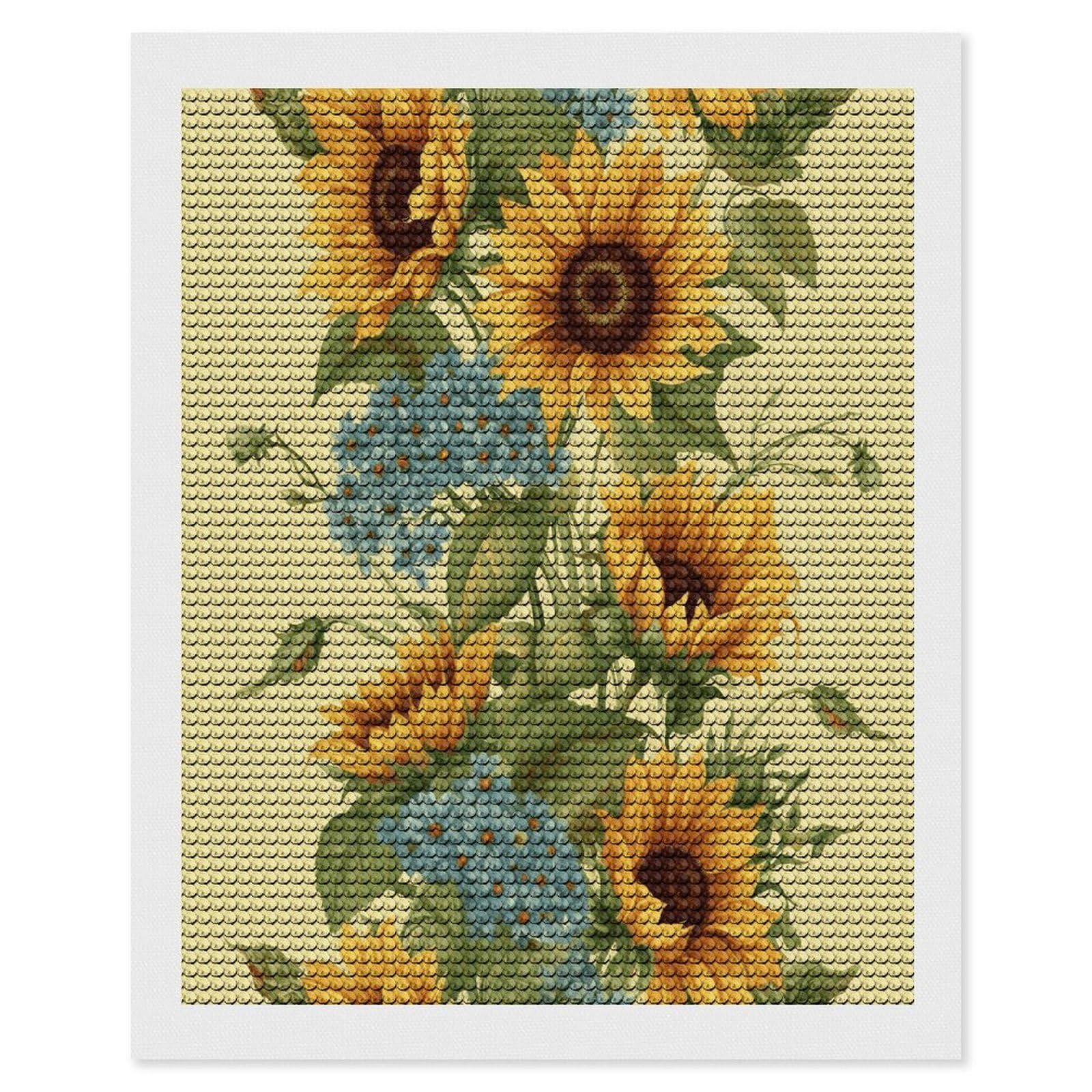 LDGSUPH Sunflowers Diamond Painting Kits for Adults Paint with Diamond Pictures Art DIY Full Drill Diamond Dots Painting Personalized Diamond Photo for Home Wall Decor Gift 16"x20"
